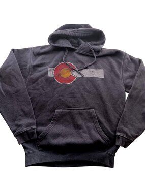 Colorado Hoodie Sweatshirt Medium State Flag Graphic Medium Charcoal Gray